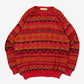 MEN'S VINTAGE 1990S STRUCTURED PATTERNED KNITTED JUMPER - LARGE