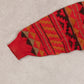MEN'S VINTAGE 1990S STRUCTURED PATTERNED KNITTED JUMPER - LARGE