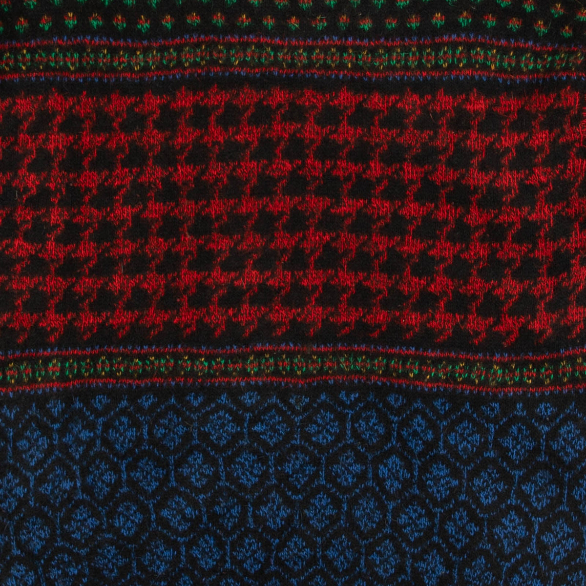 MEN'S VINTAGE HERRINGBONE PATTERNED KNITTED JUMPER - MEDIUM