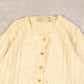 WOMEN'S VINTAGE 1990S ROUND NECK STRUCTURED CARDIGAN - LARGE