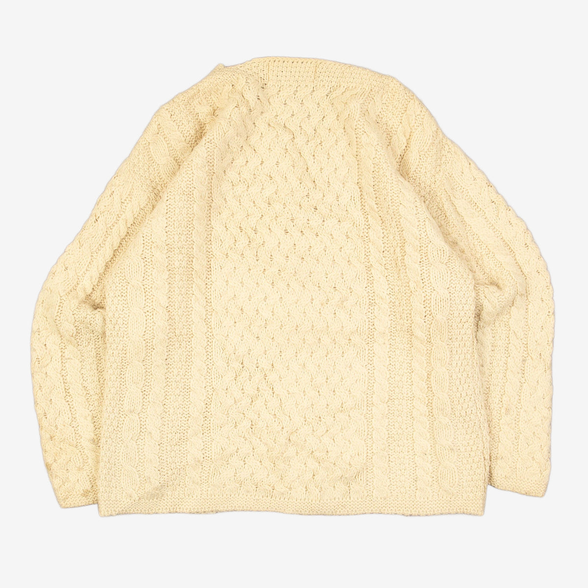 WOMEN'S VINTAGE 1990S ROUND NECK STRUCTURED CARDIGAN - LARGE