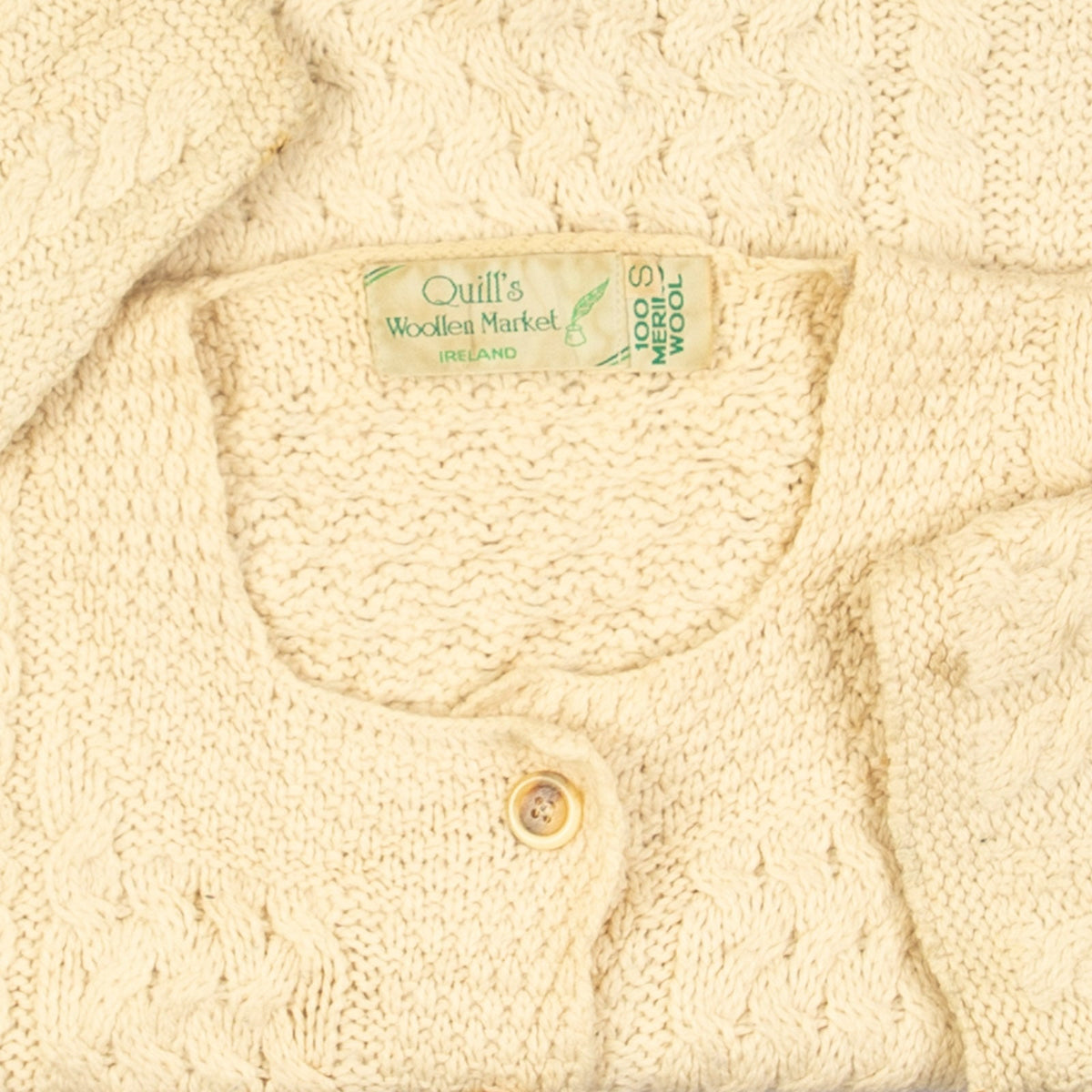 WOMEN'S VINTAGE 1990S ROUND NECK STRUCTURED CARDIGAN - LARGE