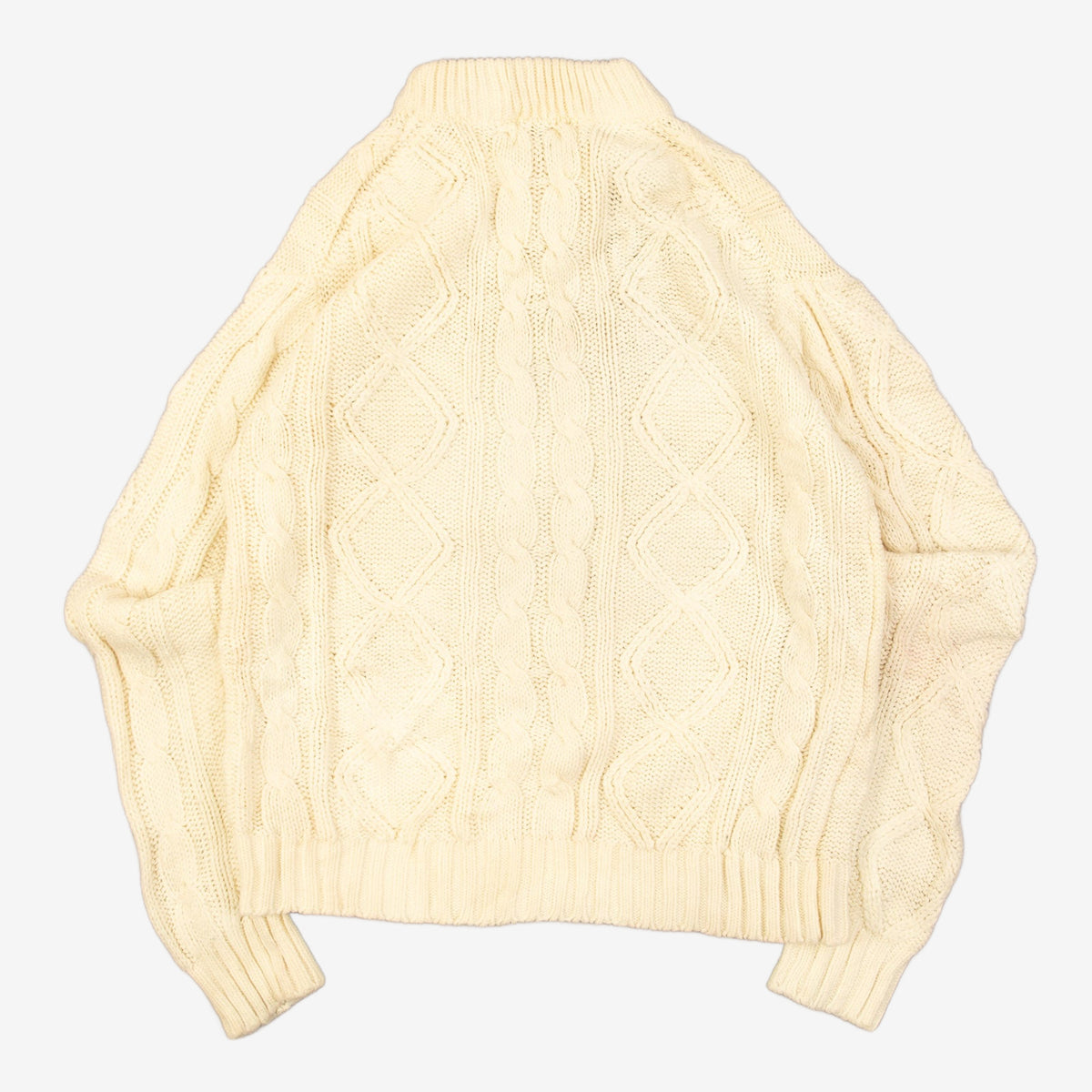 WOMEN'S VINTAGE 1980S SEARS ARAN KNITTED JUMPER - X-LARGE
