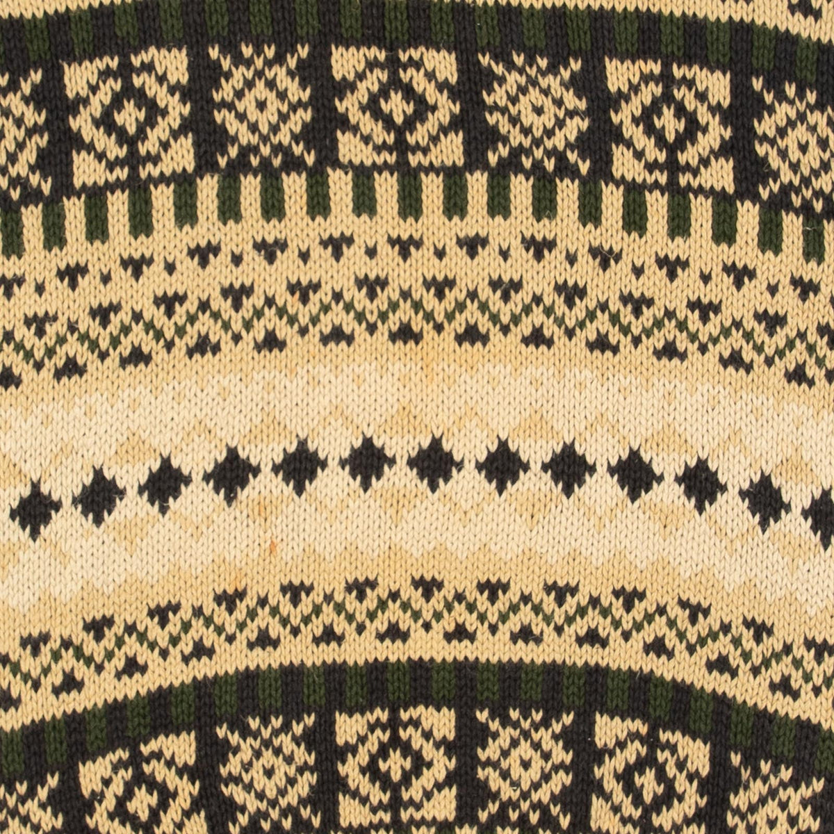 MEN'S VINTAGE 1990S HEAVY PATTERNED KNITTED JUMPER - LARGE