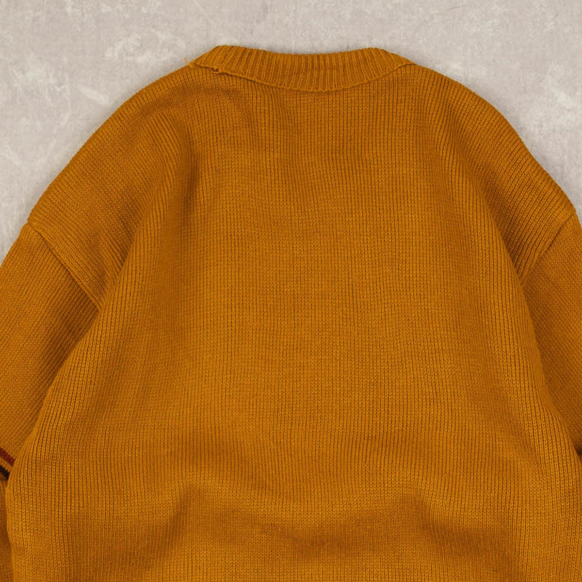 MEN'S VINTAGE 1980S PATTERNED KNITTED JUMPER - LARGE