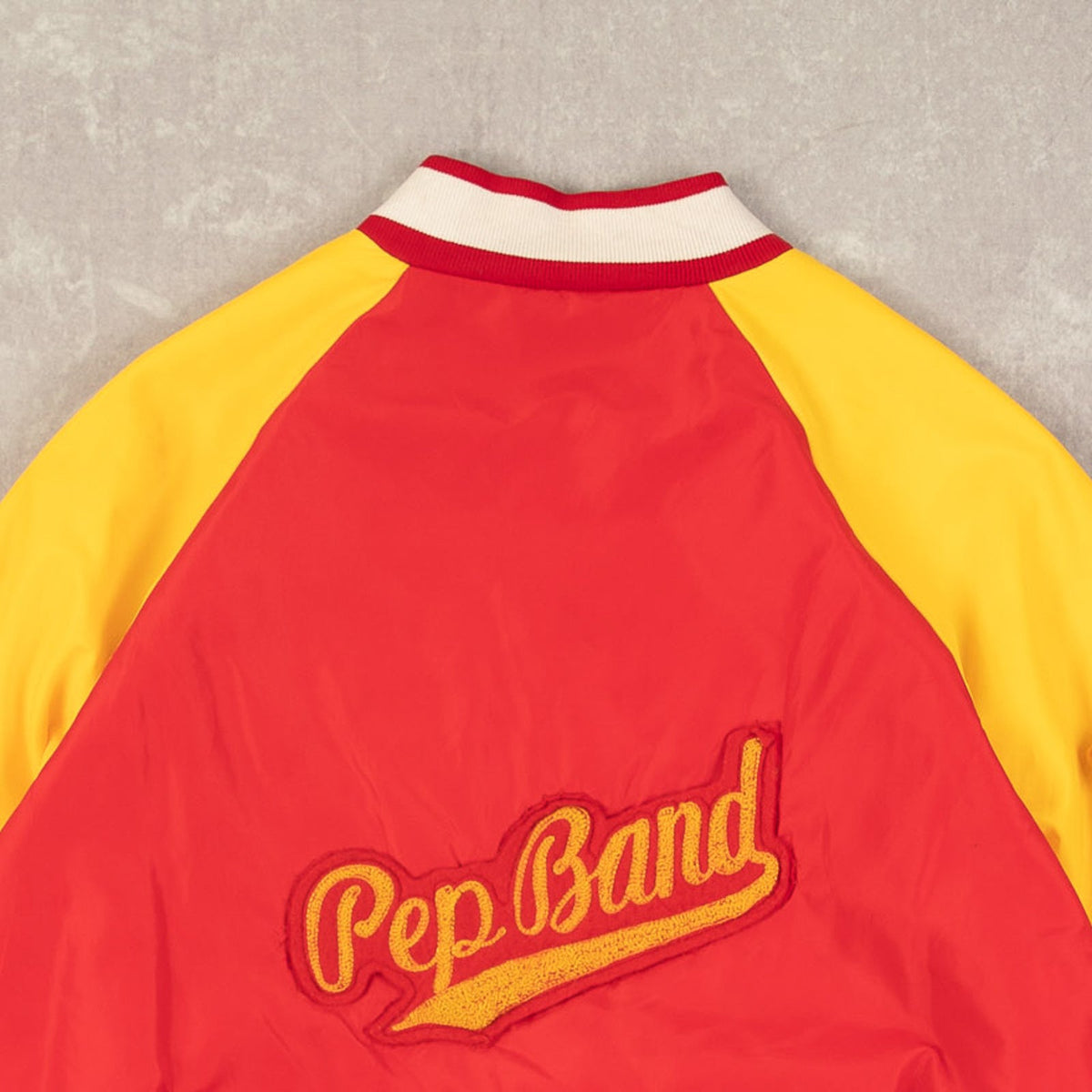 MEN'S VINTAGE 1990S PEP BAND QUARTER BUTTON PULLOVER JACKET - MEDIUM