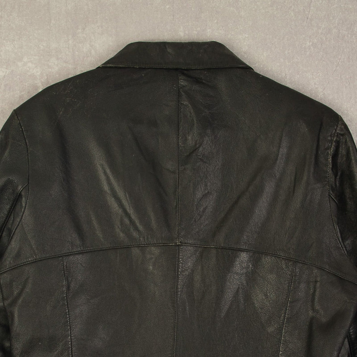 WOMEN'S VINTAGE 1990S LEATHER BLAZER JACKET - LARGE
