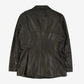 WOMEN'S VINTAGE 1990S LEATHER BLAZER JACKET - LARGE