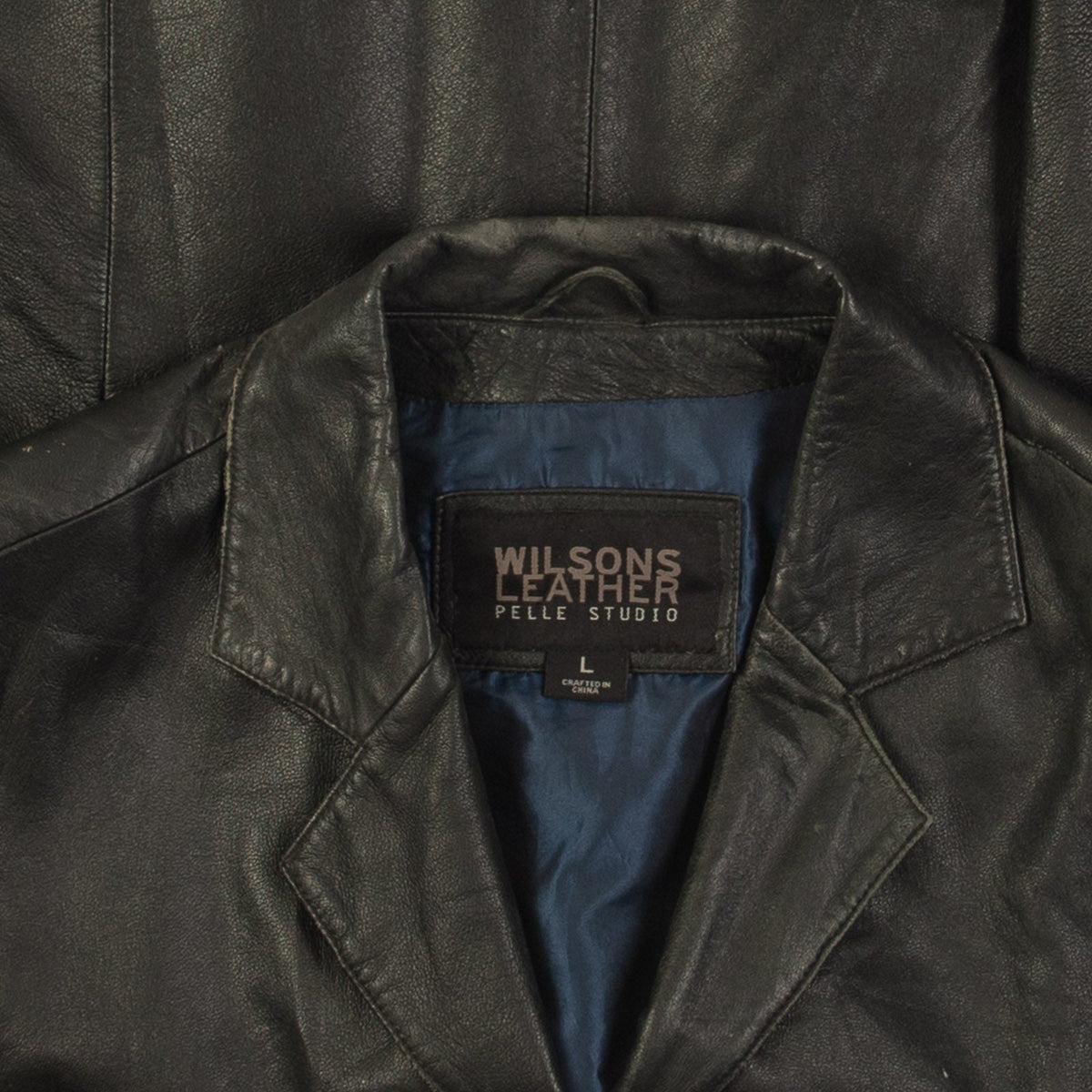 WOMEN'S VINTAGE 1990S LEATHER BLAZER JACKET - LARGE