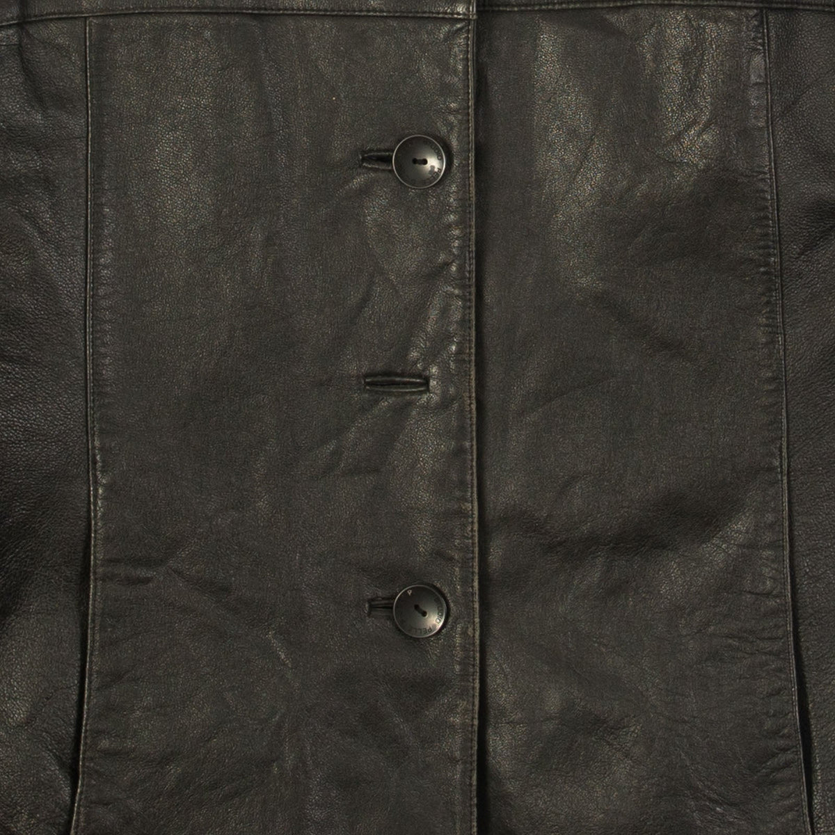 WOMEN'S VINTAGE 1990S LEATHER BLAZER JACKET - LARGE