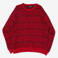 MEN'S VINTAGE CHAPS PATTERNED KNITTED JUMPER - LARGE