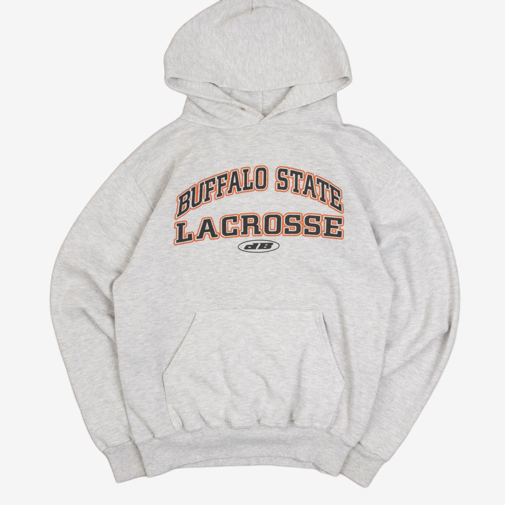 MEN'S VINTAGE BUFFALO STATE LACROSSE HOODED SWEATSHIRT - SMALL