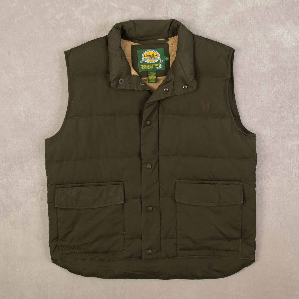 MEN'S VINTAGE 1990S PUFFER DOWN GILET JACKET - LARGE