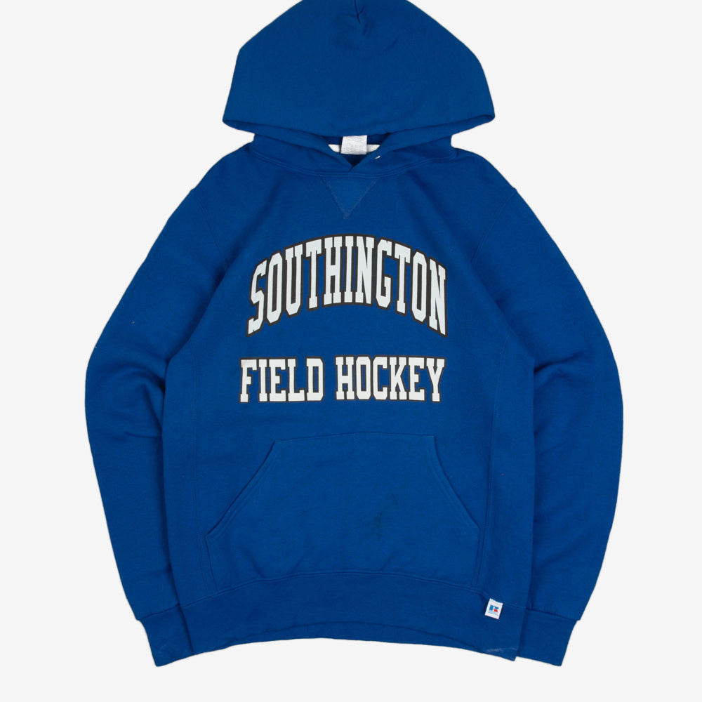 MEN'S VINTAGE RUSSELL ATHLETIC SOUTHINGTON FIELD HOCKEY HOODED SWEATSHIRT - SMALL