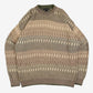 MEN'S VINTAGE 1990S STRUCTURED PATTERNED KNITTED JUMPER - LARGE