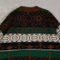 MEN'S VINTAGE 1990S PATTERNED KNITTED JUMPER - MEDIUM