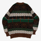MEN'S VINTAGE 1990S PATTERNED KNITTED JUMPER - MEDIUM