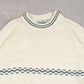 MEN'S VINTAGE 1990S STRUCTURED PATTERNED KNITTED JUMPER - LARGE