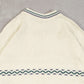 MEN'S VINTAGE 1990S STRUCTURED PATTERNED KNITTED JUMPER - LARGE