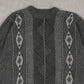 MEN'S VINTAGE 1990S PATTERNED KNITTED JUMPER - MEDIUM