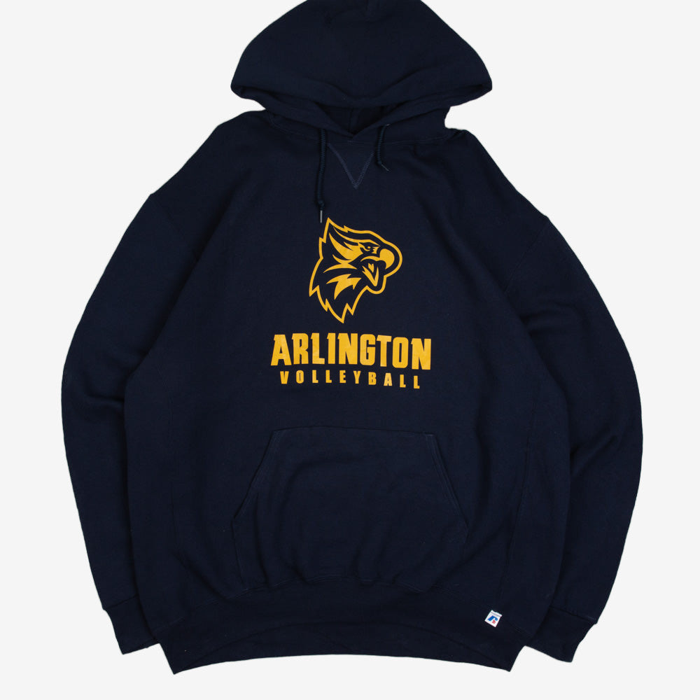 MEN'S VINTAGE RUSSELL ATHLETIC ARLINGTON VOLLEYBALL HOODED SWEATSHIRT - XX-LARGE