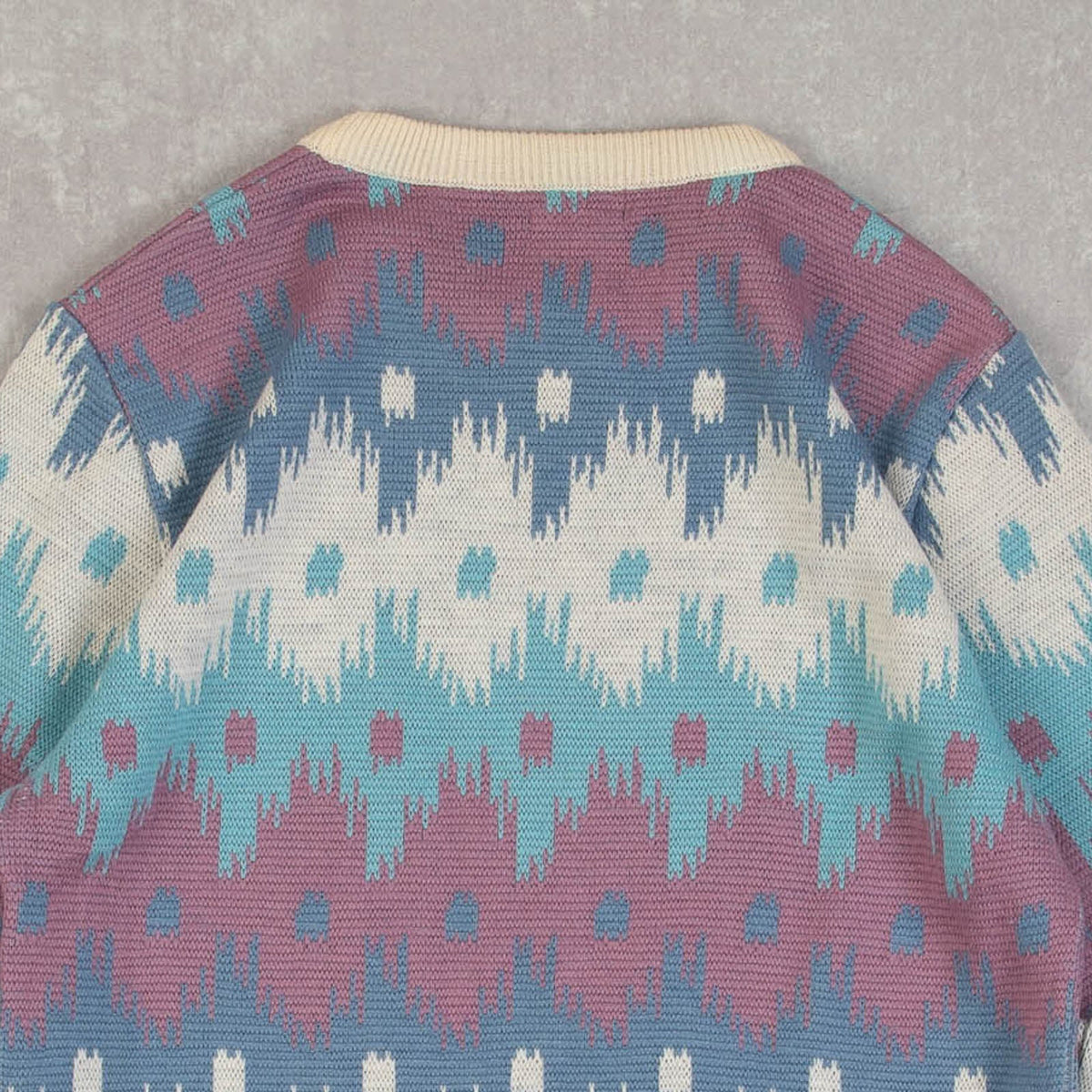 WOMEN'S VINTAGE 1970S PATTERNED KNITTED JUMPER - MEDIUM