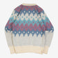 WOMEN'S VINTAGE 1970S PATTERNED KNITTED JUMPER - MEDIUM