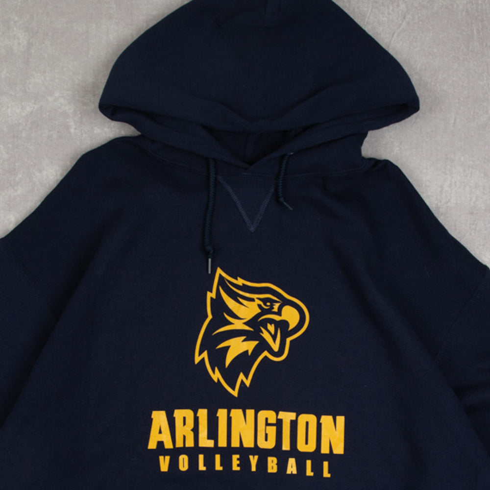 MEN'S VINTAGE RUSSELL ATHLETIC ARLINGTON VOLLEYBALL HOODED SWEATSHIRT - XX-LARGE