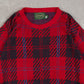 MEN'S VINTAGE 1990S CHECKED KNITTED JUMPER - MEDIUM