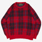 MEN'S VINTAGE 1990S CHECKED KNITTED JUMPER - MEDIUM