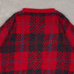 MEN'S VINTAGE 1990S CHECKED KNITTED JUMPER - MEDIUM