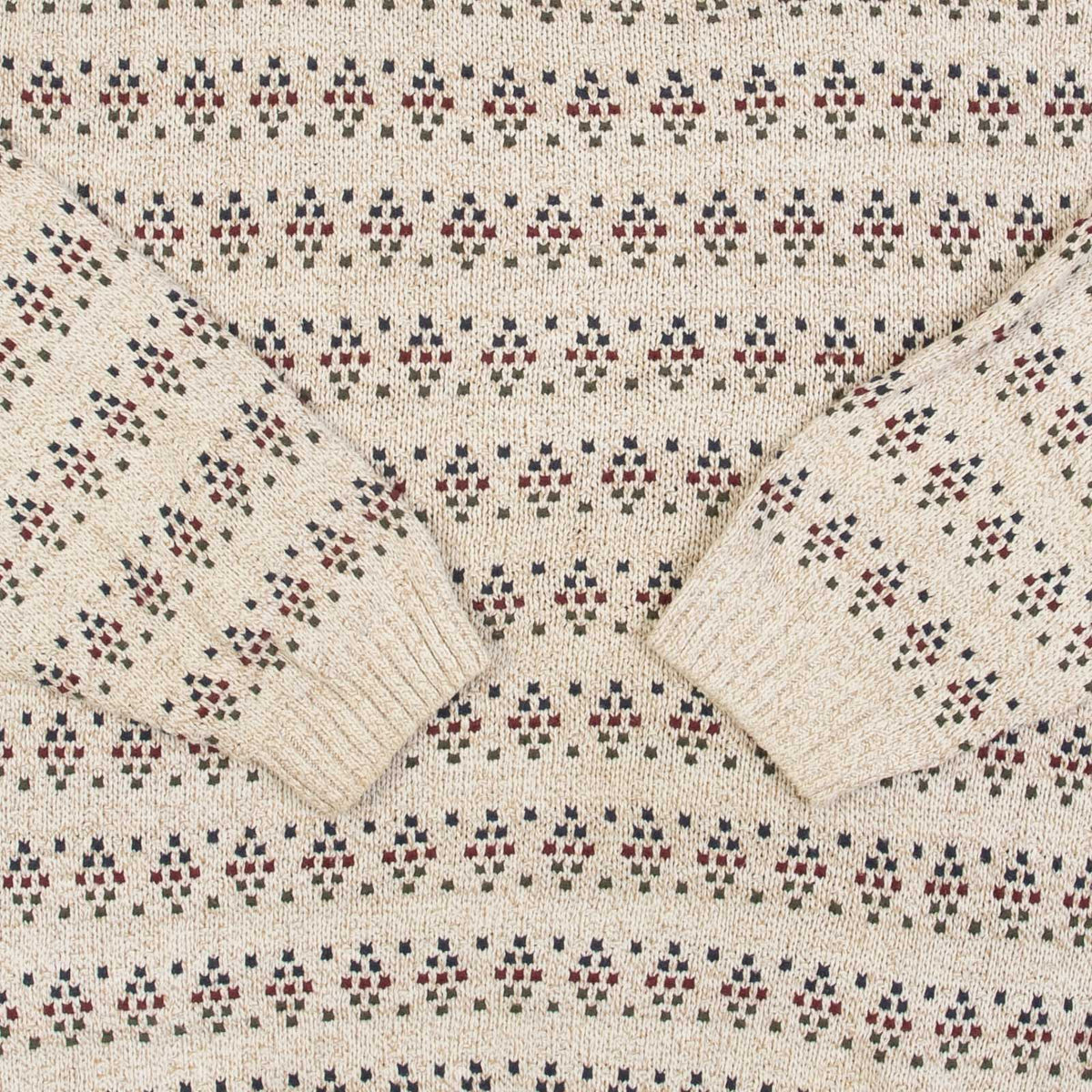 MEN'S VINTAGE 1990S PATTERNED KNITTED JUMPER - MEDIUM