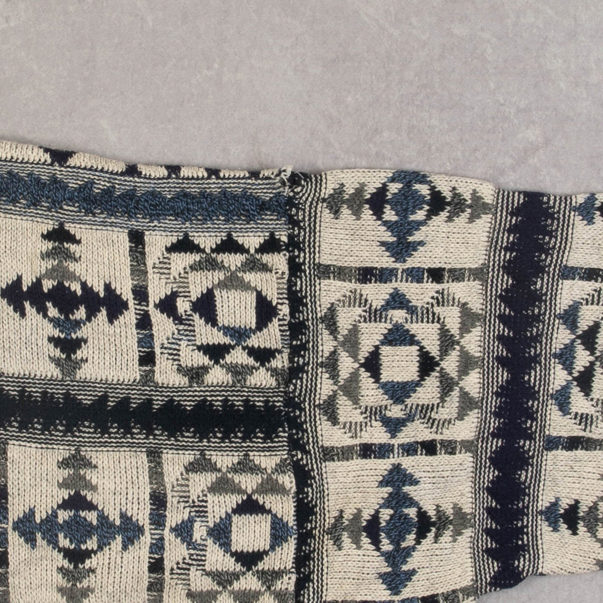 MEN'S VINTAGE 1990S PATTERNED KNITTED JUMPER - LARGE