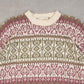 WOMEN'S VINTAGE 1990S PATTERNED KNITTED JUMPER - X-LARGE