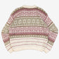 WOMEN'S VINTAGE 1990S PATTERNED KNITTED JUMPER - X-LARGE