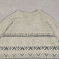 MEN'S VINTAGE 1990S PATTERNED KNITTED JUMPER - LARGE