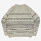 MEN'S VINTAGE 1990S PATTERNED KNITTED JUMPER - LARGE