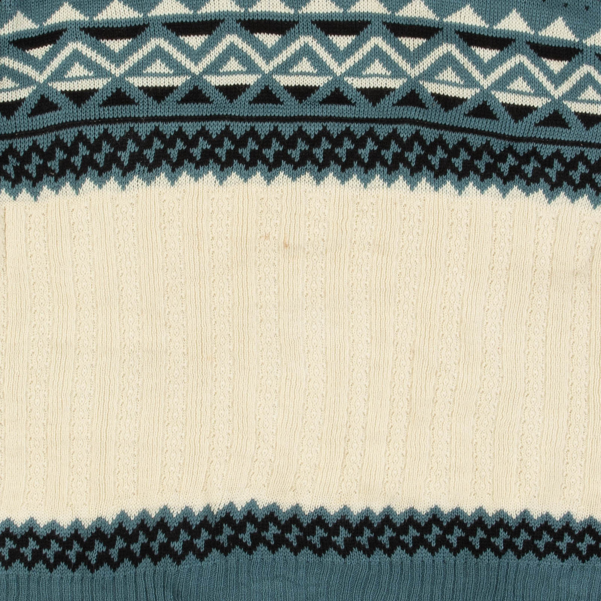 MEN'S VINTAGE 1990S PATTERNED RIB KNITTED JUMPER - X-LARGE