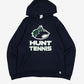 MEN'S VINTAGE RUSSELL ATHLETIC HUNT TENNIS HOODED SWEATSHIRT - MEDIUM