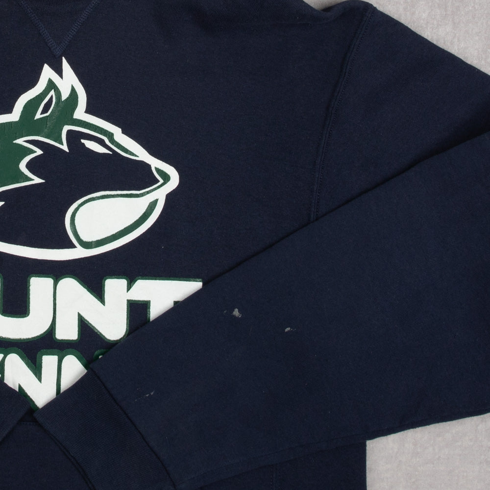 MEN'S VINTAGE RUSSELL ATHLETIC HUNT TENNIS HOODED SWEATSHIRT - MEDIUM