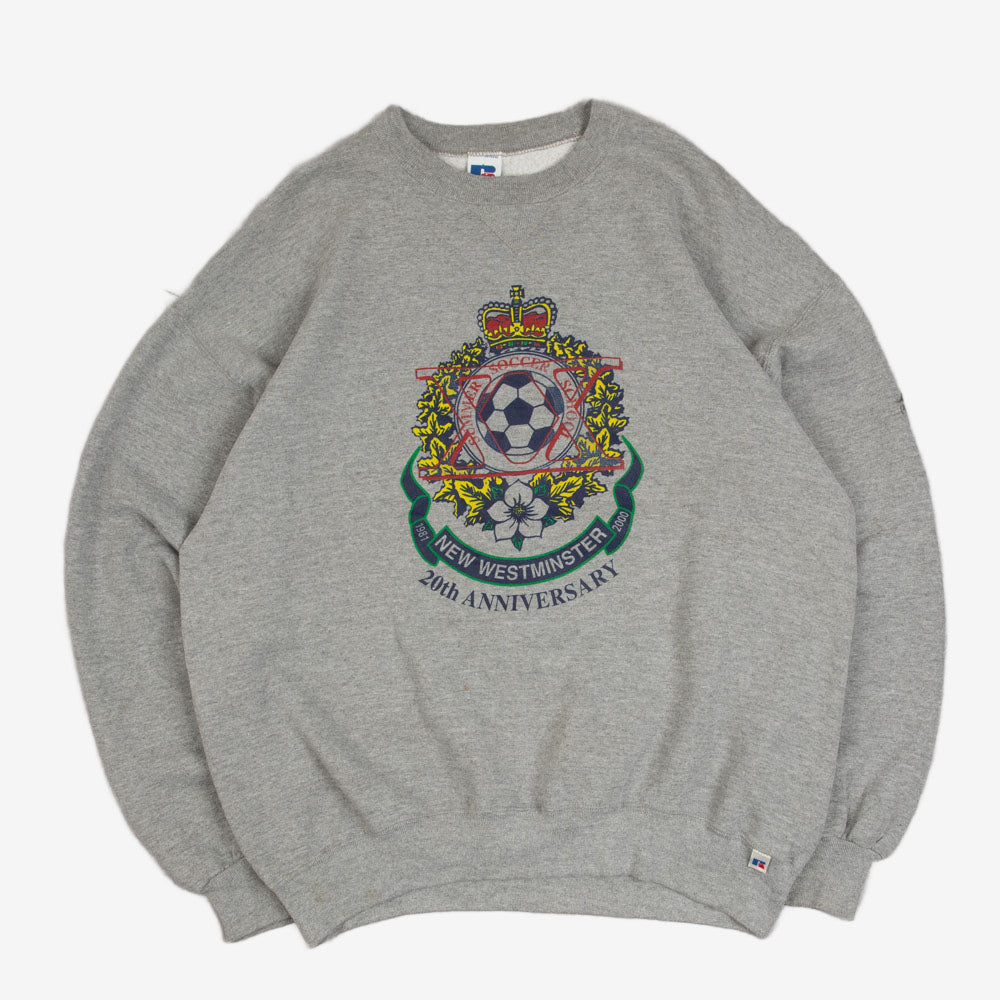 MEN'S VINTAGE 2000 RUSSELL ATHLETIC NEW WESTMINSTER SOCCER SWEATSHIRT - X-LARGE