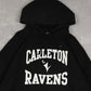 MEN'S VINTAGE RUSSELL ATHLETIC CARLETON RAVENS HOODED SWEATSHIRT - XX-LARGE