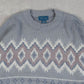 WOMEN'S VINTAGE 1990S PATTERNED KNITTED JUMPER - X-LARGE