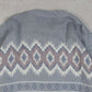 WOMEN'S VINTAGE 1990S PATTERNED KNITTED JUMPER - X-LARGE