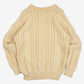 MEN'S VINTAGE 1980S STRUCTURED ARAN KNITTED JUMPER - MEDIUM