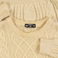MEN'S VINTAGE 1980S STRUCTURED ARAN KNITTED JUMPER - MEDIUM