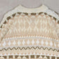 MEN'S VINTAGE 1990S STRUCTURED PATTERNED KNITTED JUMPER - X-LARGE