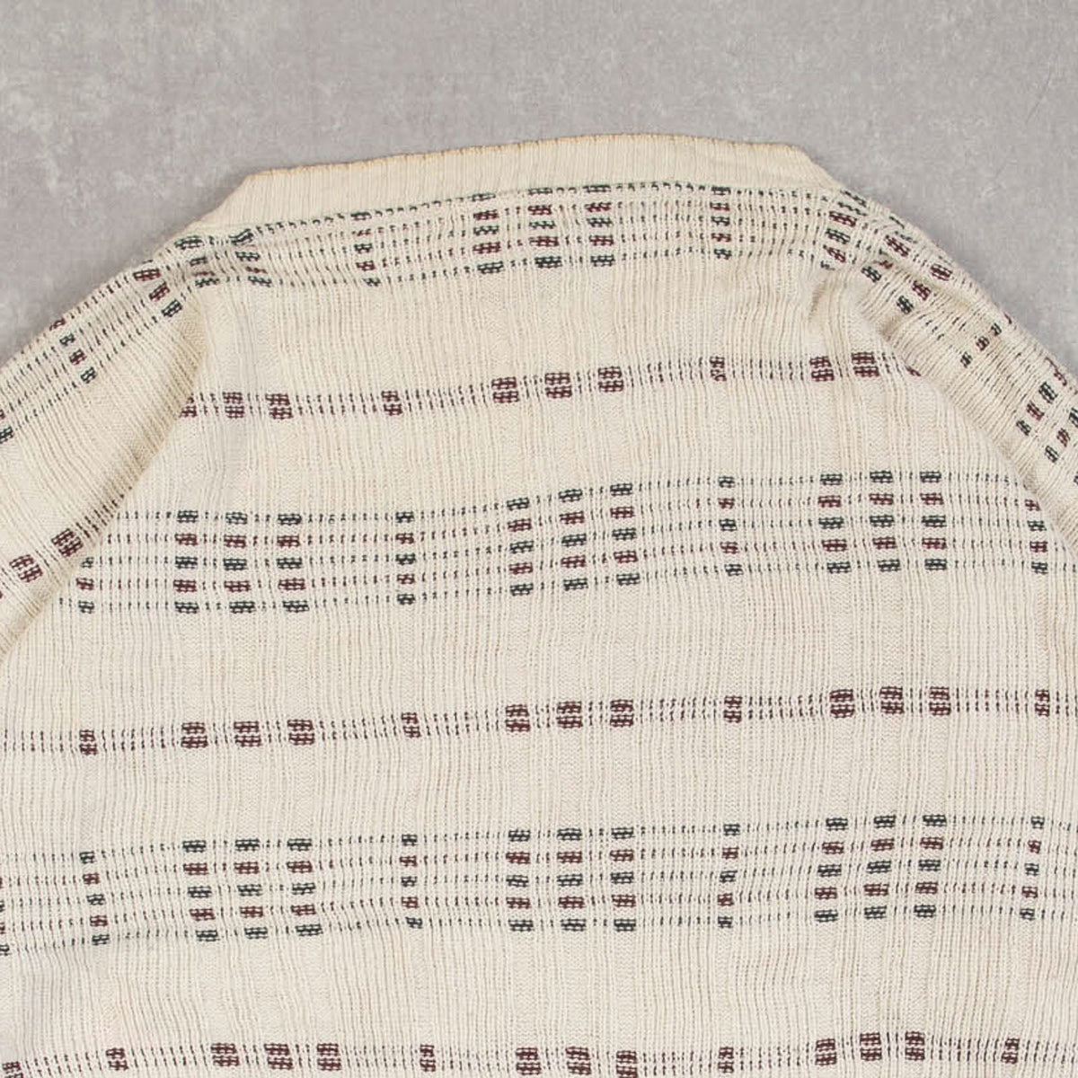 WOMEN'S VINTAGE 1990S STRUCTURED PATTERNED KNITTED JUMPER - LARGE