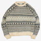 MEN'S VINTAGE 1990S STRUCTURED PATTERNED KNITTED JUMPER - X-LARGE