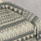 MEN'S VINTAGE 1990S STRUCTURED PATTERNED KNITTED JUMPER - X-LARGE